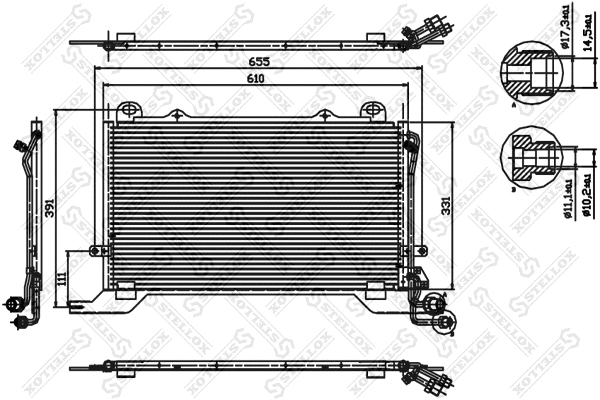 Condenser, air conditioning (10-45321-SX)