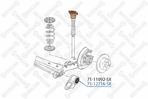 Mounting, control/trailing arm