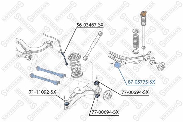 Mounting, control/trailing arm