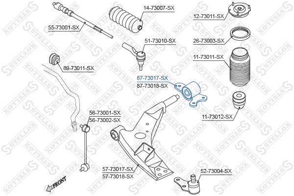 Mounting, control/trailing arm