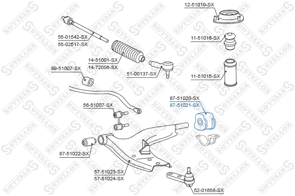 Mounting, control/trailing arm