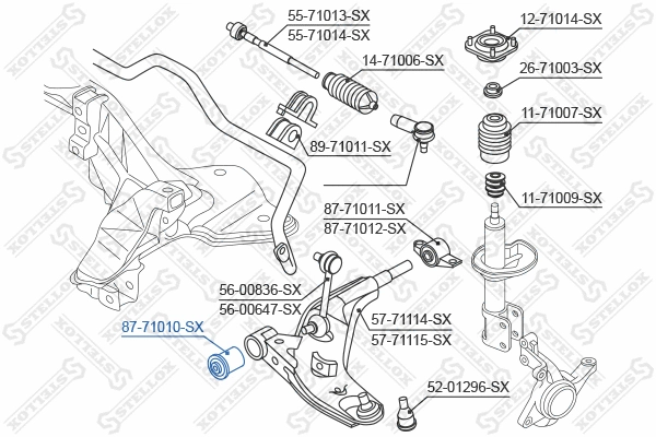 Mounting, control/trailing arm