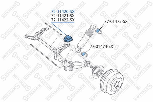 Mounting, control/trailing arm