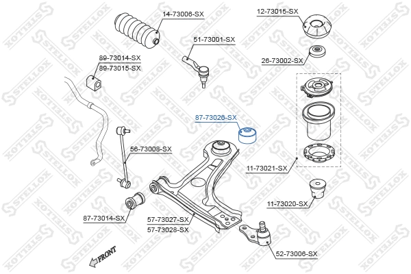 Mounting, control/trailing arm