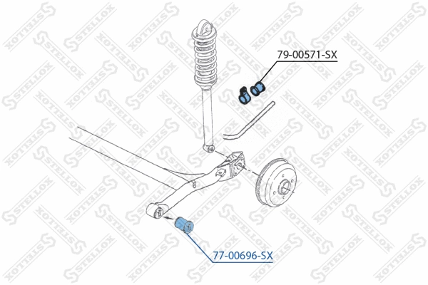 Mounting, control/trailing arm (77-00696-SX)