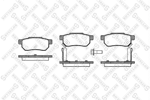 Brake Pad Set, disc brake (244 002-SX)