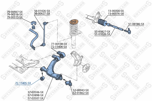 Mounting, control/trailing arm