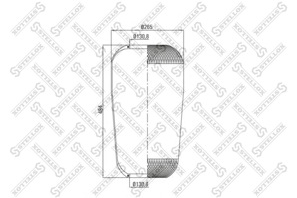 Bellow, air suspension (90-07370-SX)