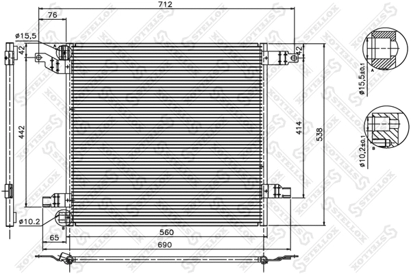 Condenser, air conditioning (10-45221-SX)