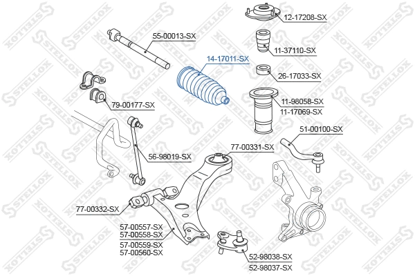 Bellow, steering