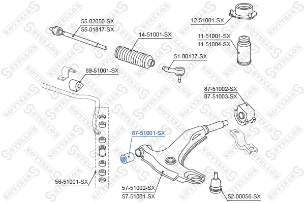 Mounting, control/trailing arm
