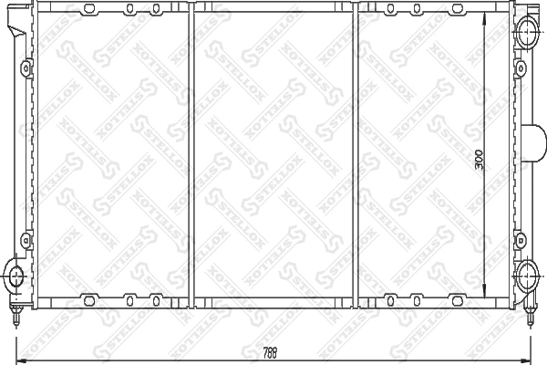Radiator, engine cooling (10-25052-SX)