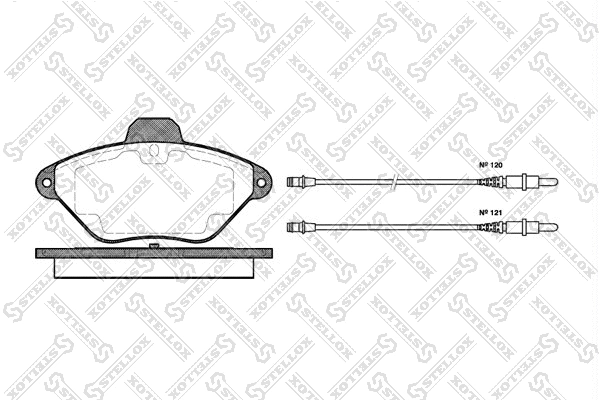Brake Pad Set, disc brake (450 004B-SX)