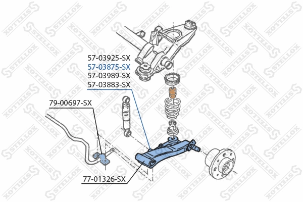 Control/Trailing Arm, wheel suspension