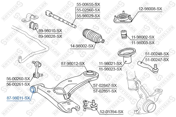 Mounting, control/trailing arm