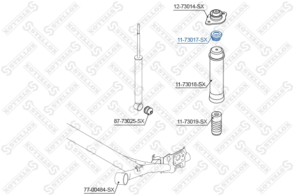 Rubber Buffer, suspension (11-73017-SX)