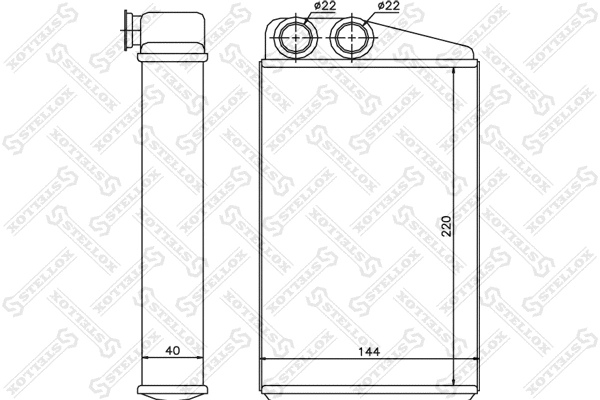 Heat Exchanger, interior heating (10-35097-SX)