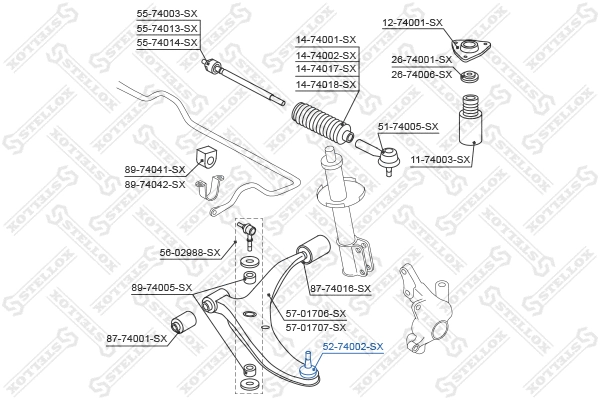 Ball Joint (52-74002-SX)