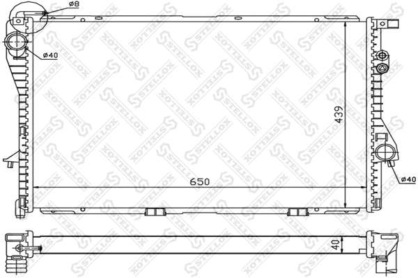 Radiator, engine cooling (10-25082-SX)