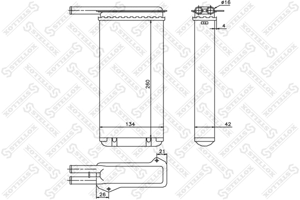 Heat Exchanger, interior heating (10-35022-SX)