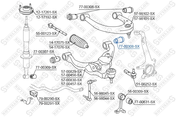 Mounting, control/trailing arm