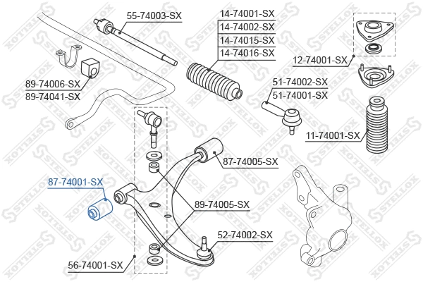 Mounting, control/trailing arm