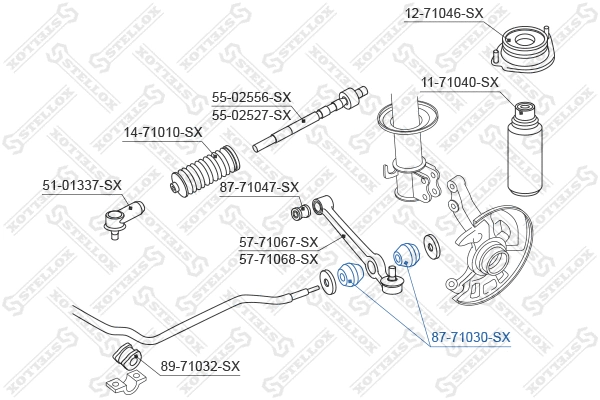 Mounting, control/trailing arm