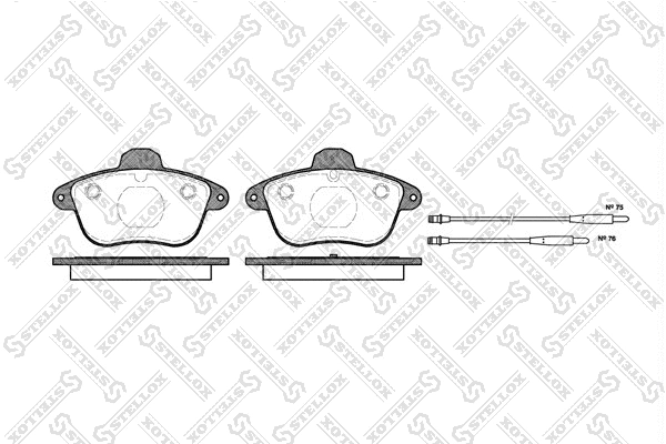 Brake Pad Set, disc brake (412 014B-SX)