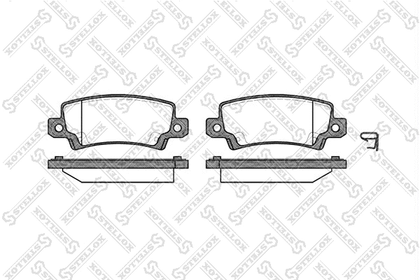 Brake Pad Set, disc brake (885 002B-SX)