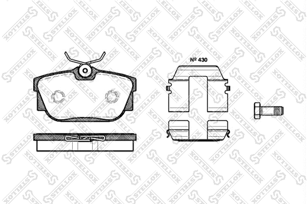 Brake Pad Set, disc brake (778 010B-SX)
