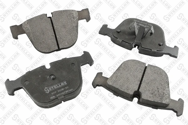 Brake Pad Set, disc brake (000 222B-SX)