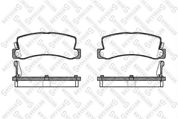 Brake Pad Set, disc brake (225 004-SX)