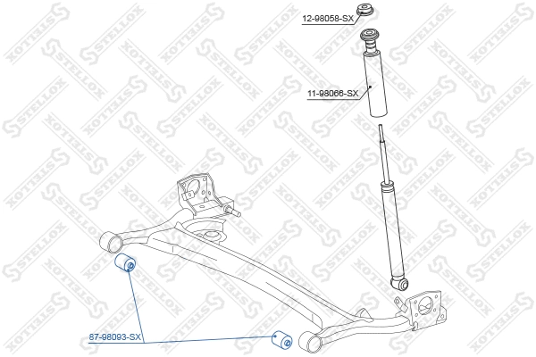 Mounting, control/trailing arm