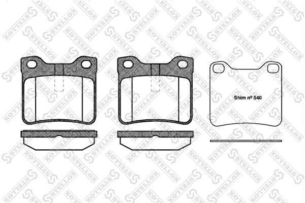 Brake Pad Set, disc brake (332 010B-SX)