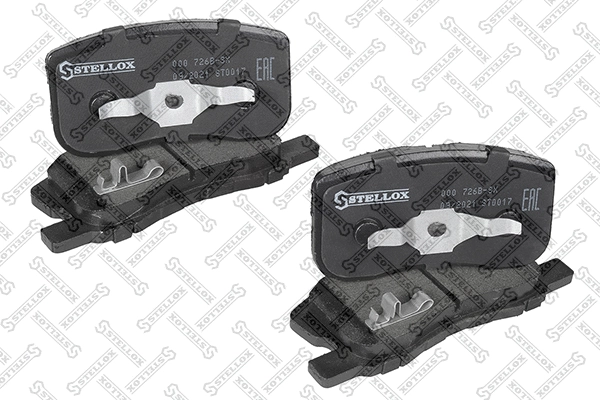 Brake Pad Set, disc brake (000 726B-SX)