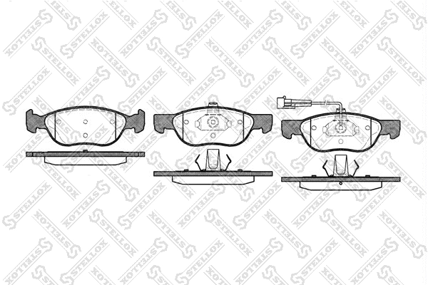 Brake Pad Set, disc brake (598 011B-SX)