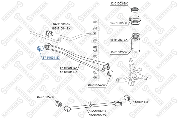 Mounting, control/trailing arm