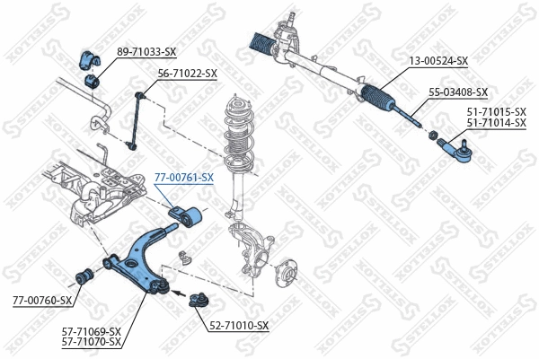 Mounting, control/trailing arm
