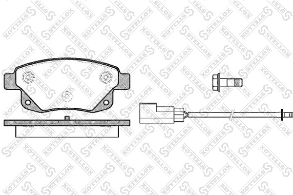 Brake Pad Set, disc brake (1263 002L-SX)