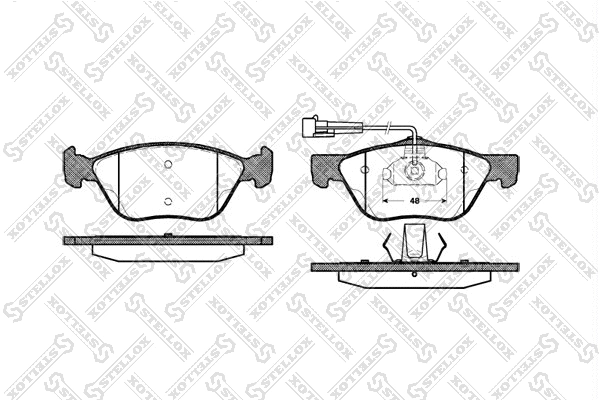 Brake Pad Set, disc brake (600 002B-SX)