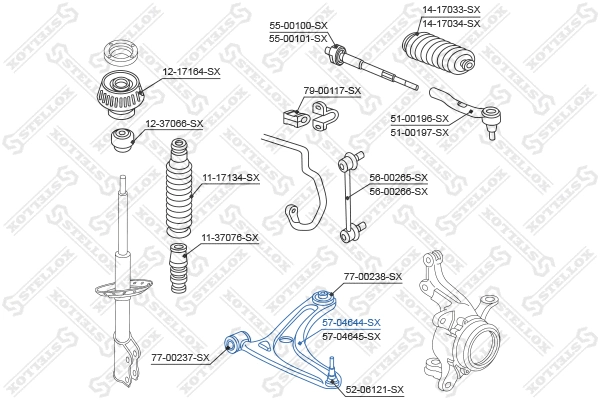 Control/Trailing Arm, wheel suspension