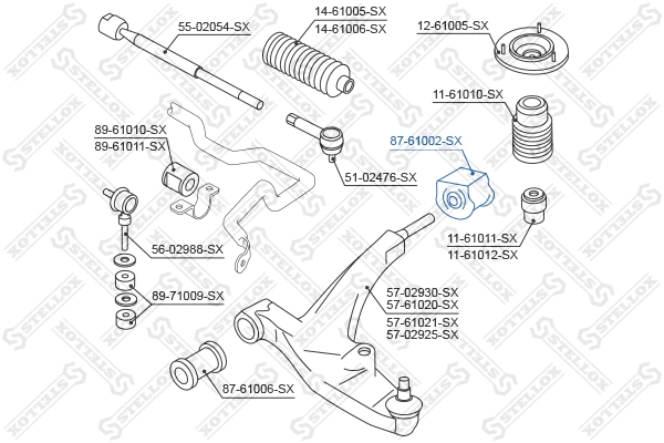 Mounting, control/trailing arm
