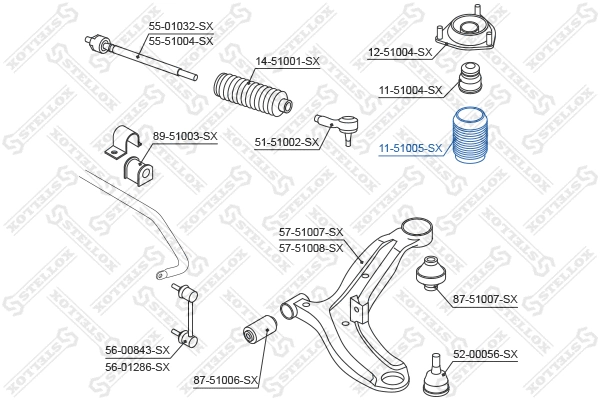 Protective Cap/Bellow, shock absorber (11-51005-SX)