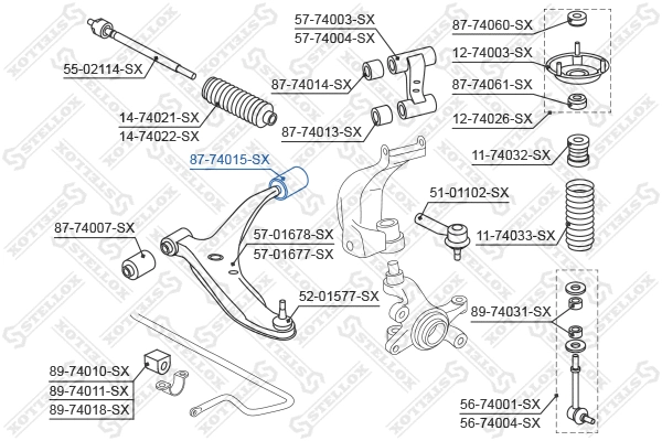 Mounting, control/trailing arm