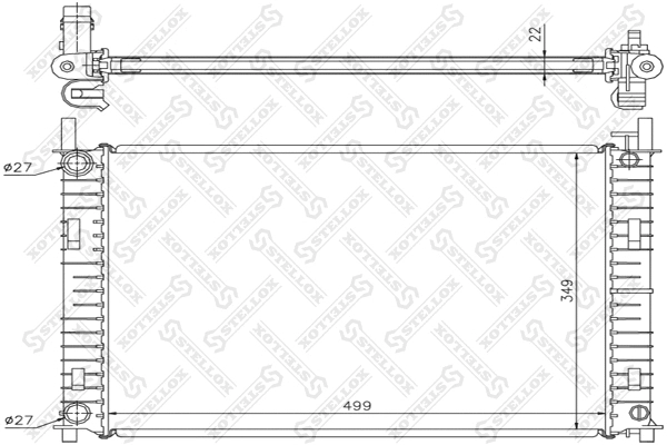 Radiator, engine cooling (10-25781-SX)