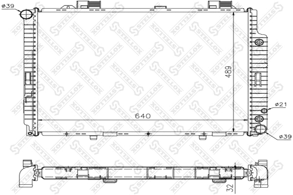Radiator, engine cooling (10-25261-SX)