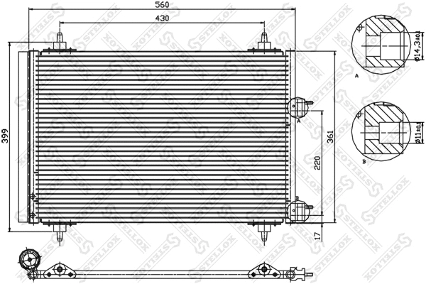 Condenser, air conditioning (10-45145-SX)