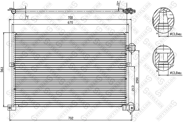 Condenser, air conditioning (10-45021-SX)