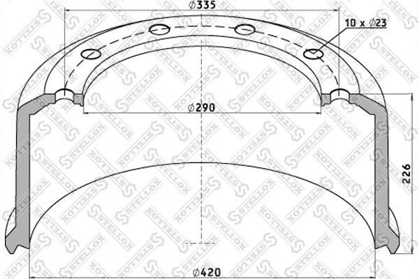 Brake Drum (85-00229-SX)