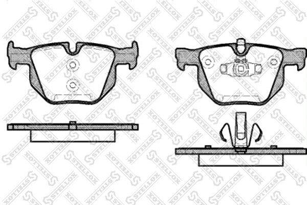 Brake Pad Set, disc brake (392 070-SX)